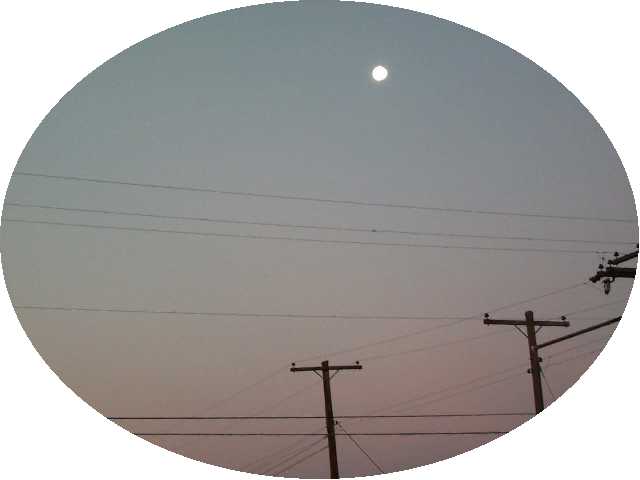 Beeville Texas Moon Setting 1999 October 25